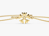 Diamond Snowflake Bracelet in 14k Gold