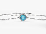Bezel Set Birthstone Bracelet