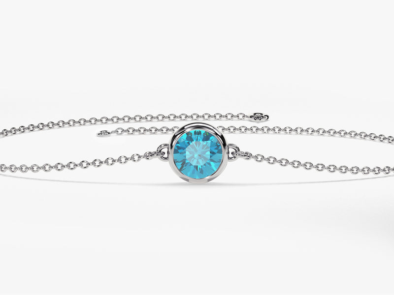 Bezel Set Birthstone Bracelet