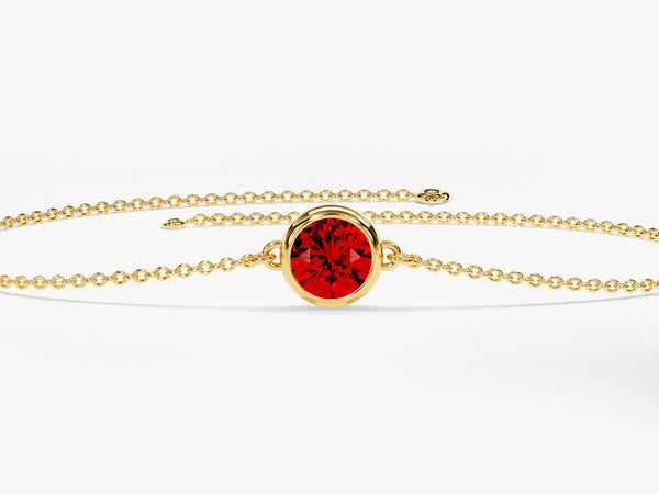 Bezel Set Birthstone Bracelet