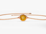 Bezel Set Birthstone Bracelet