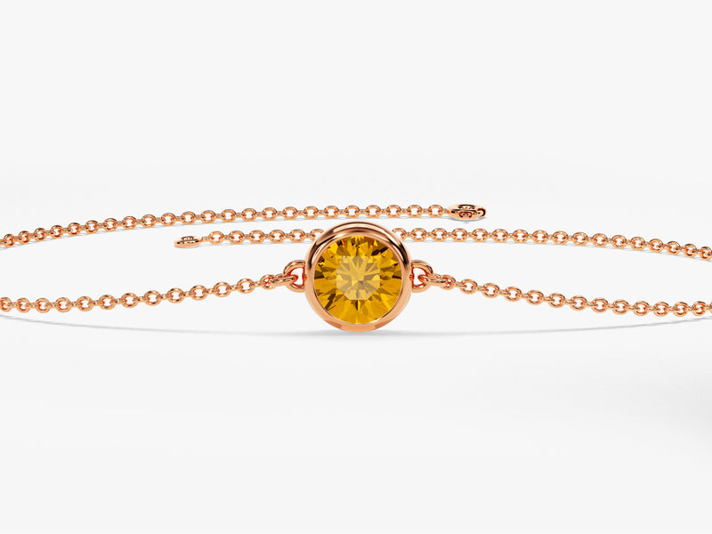 Bezel Set Birthstone Bracelet