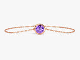 Bezel Set Birthstone Bracelet