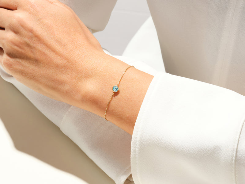 Bezel Set Birthstone Bracelet