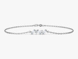 Baguette Cut Diamond Birthstone Bracelet in 14k Solid Gold