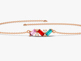 Baguette Cut Birthstone Bracelet