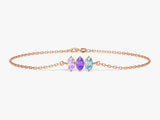 Oval Cut Multi-Stone Birthstone Bracelet