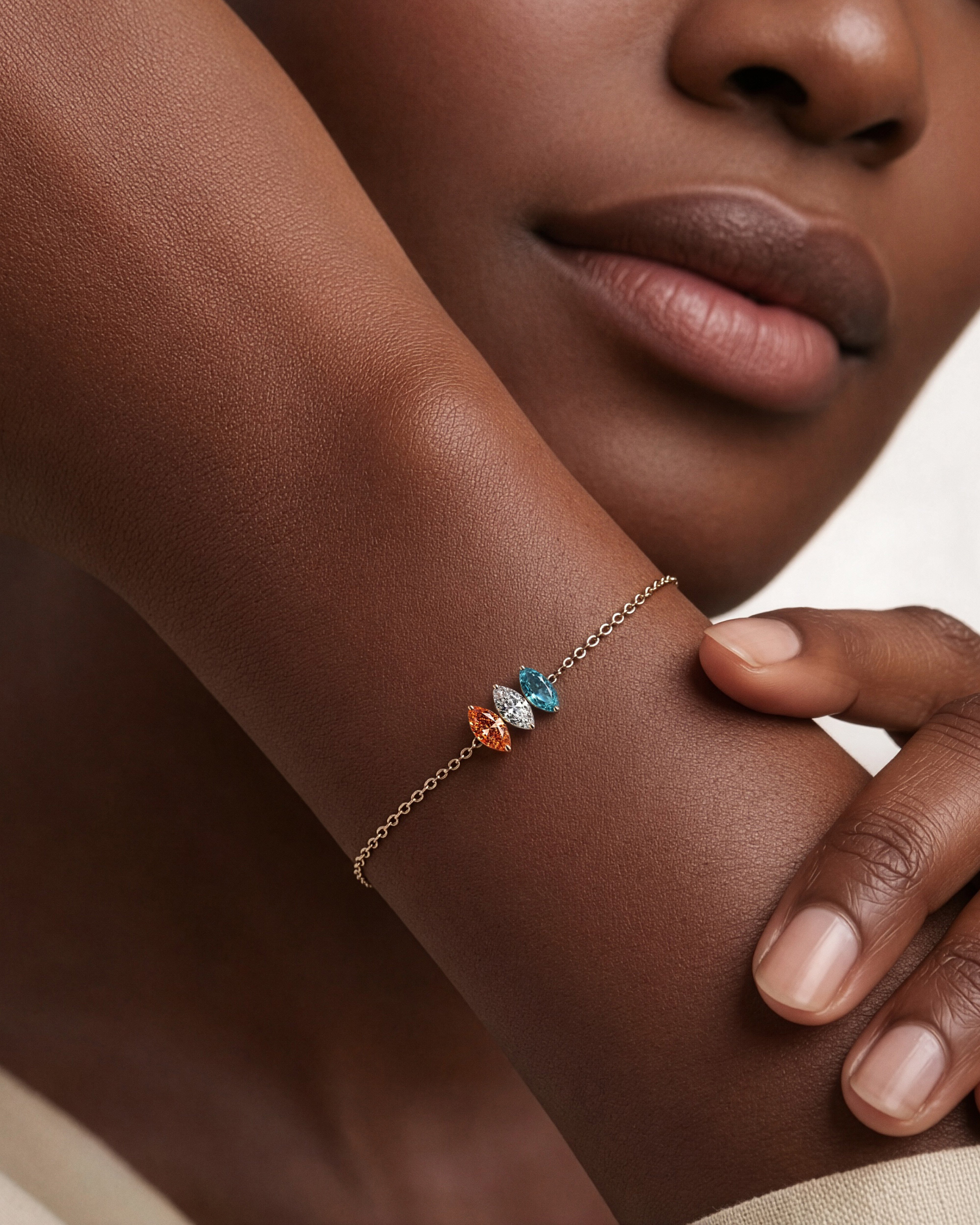 Oval Cut Multi-Stone Birthstone Bracelet