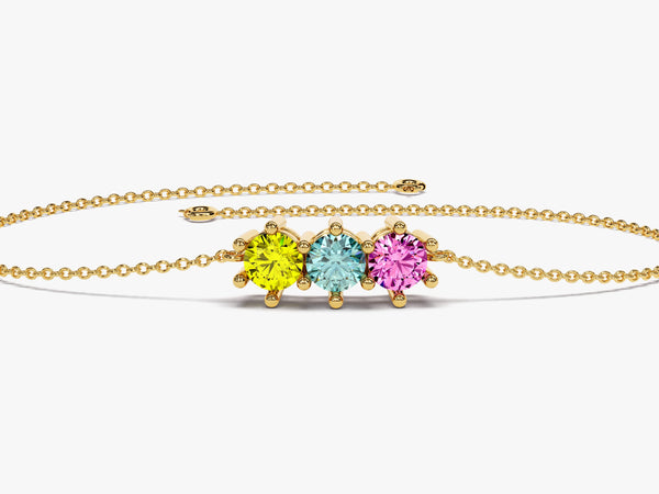 Round-Cut Multi-Stone Birthstone Family Bracelet