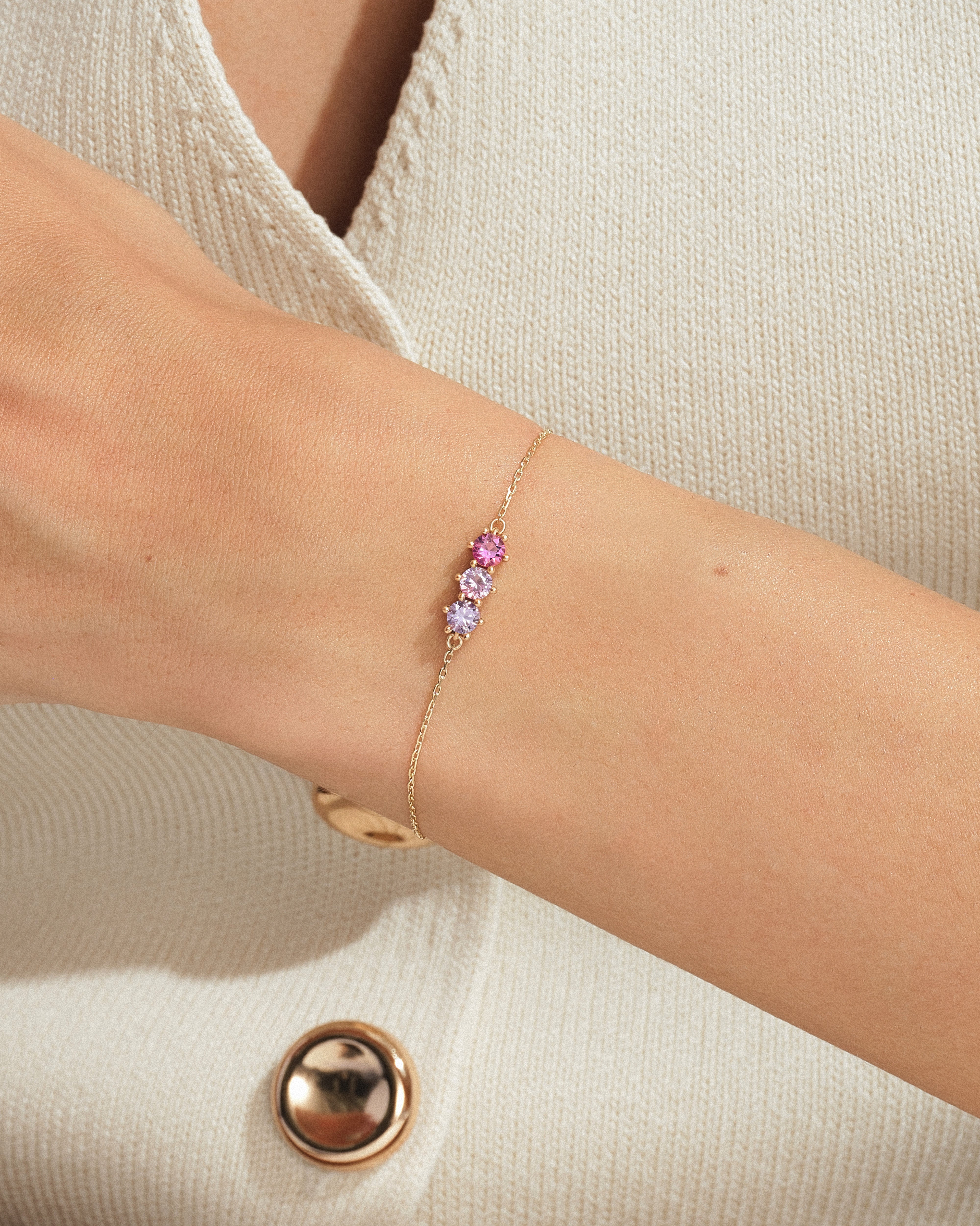 Round-Cut Multi-Stone Birthstone Family Bracelet