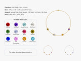 Bezel Set Birthstone Station Bracelet