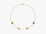 Bezel Set Birthstone Station Bracelet