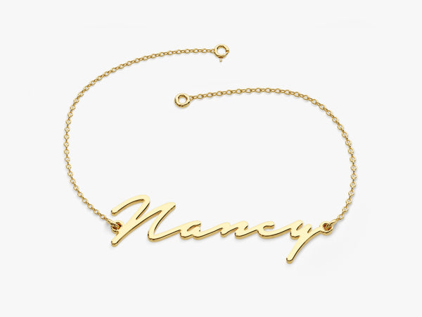 Cursive Font Name Bracelet