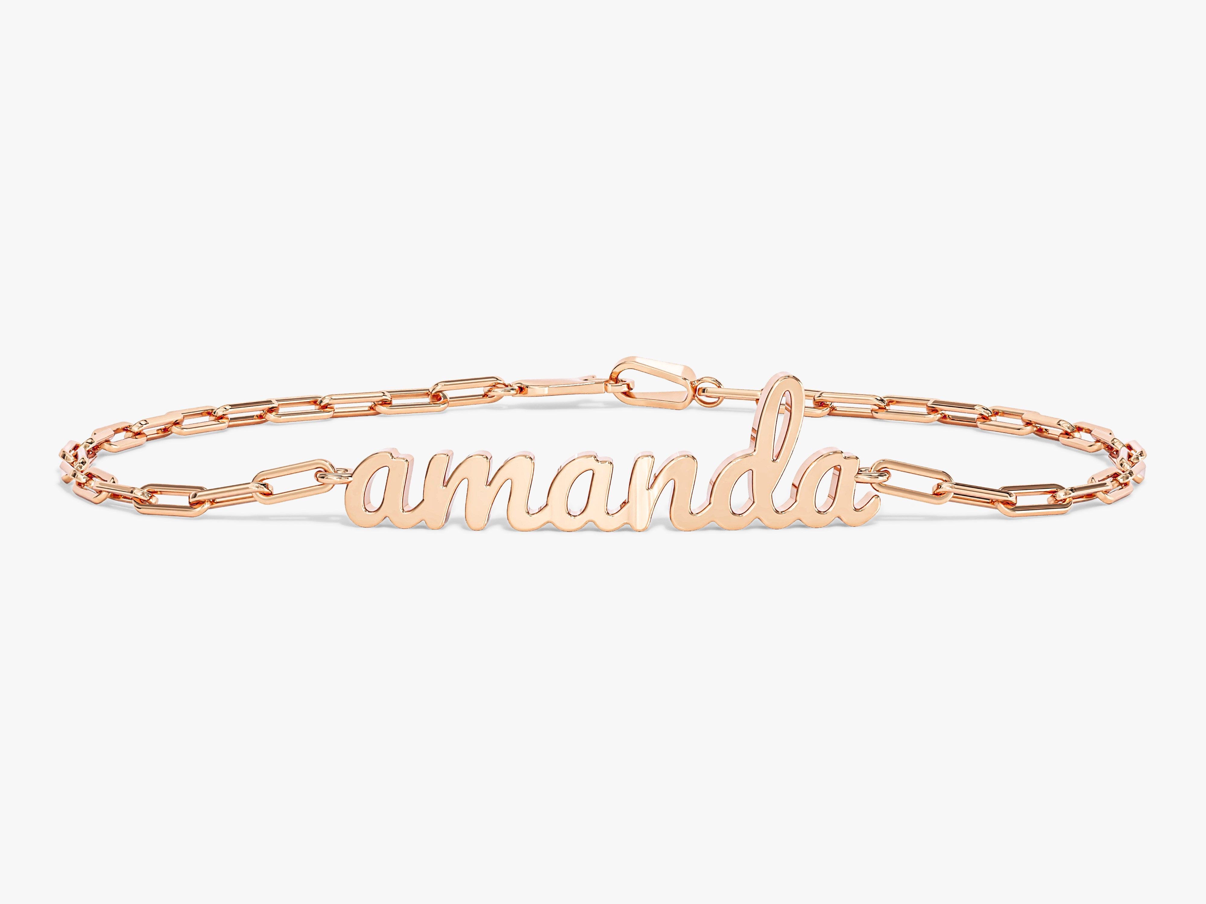 Paperclip Chain Name Bracelet