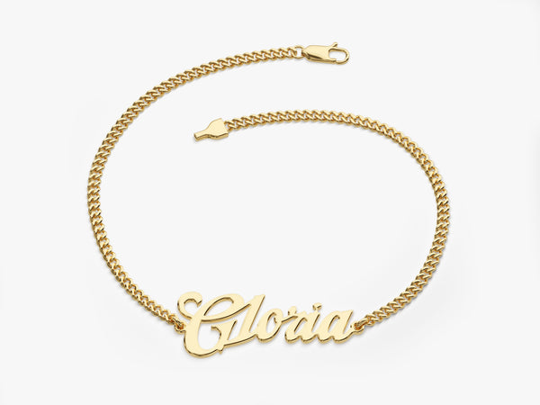Cuban Chain Bold Name Bracelet