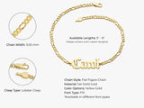 Figaro Old English Font Name Bracelet