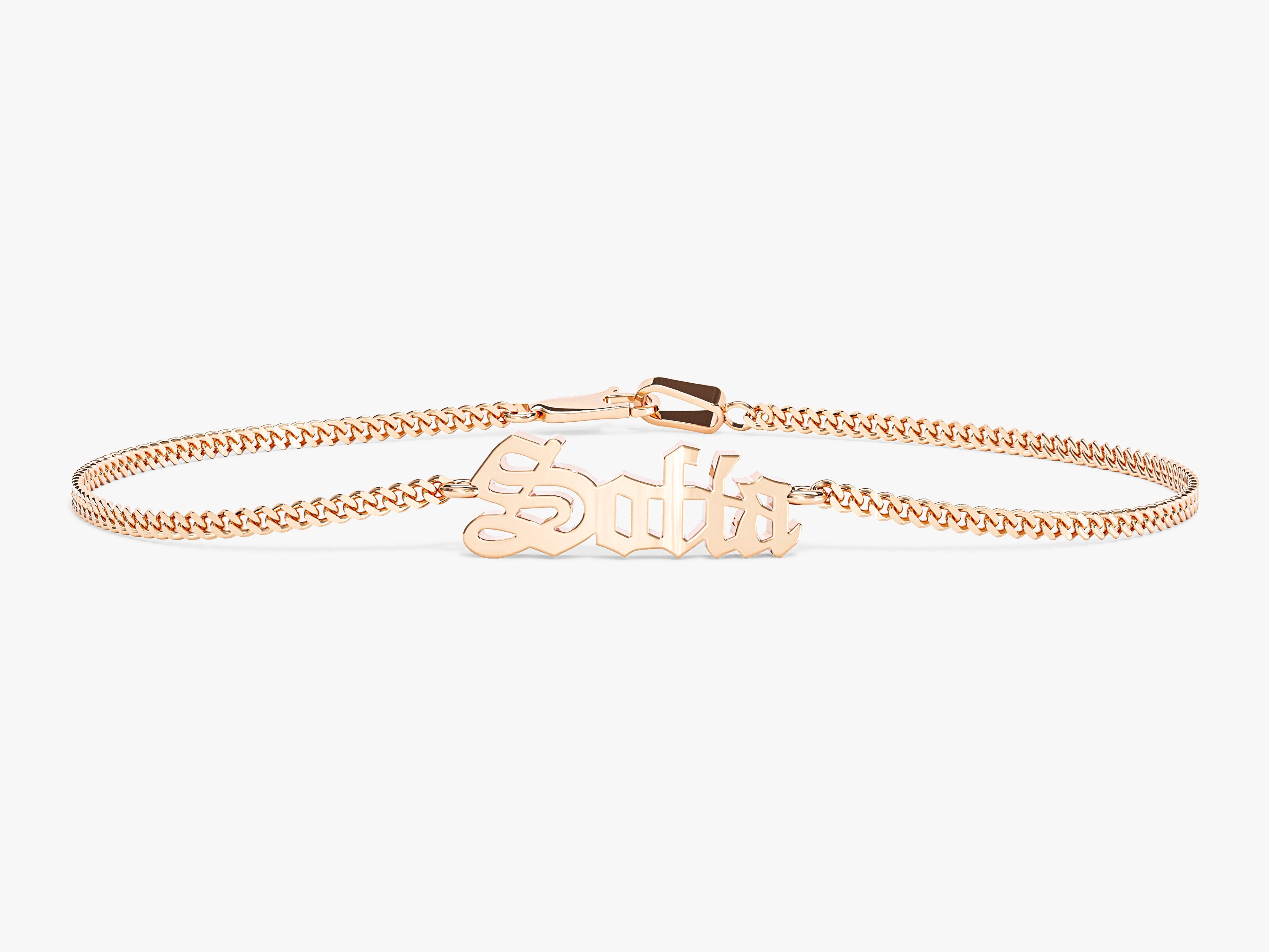 Cuban Chain Name Bracelet