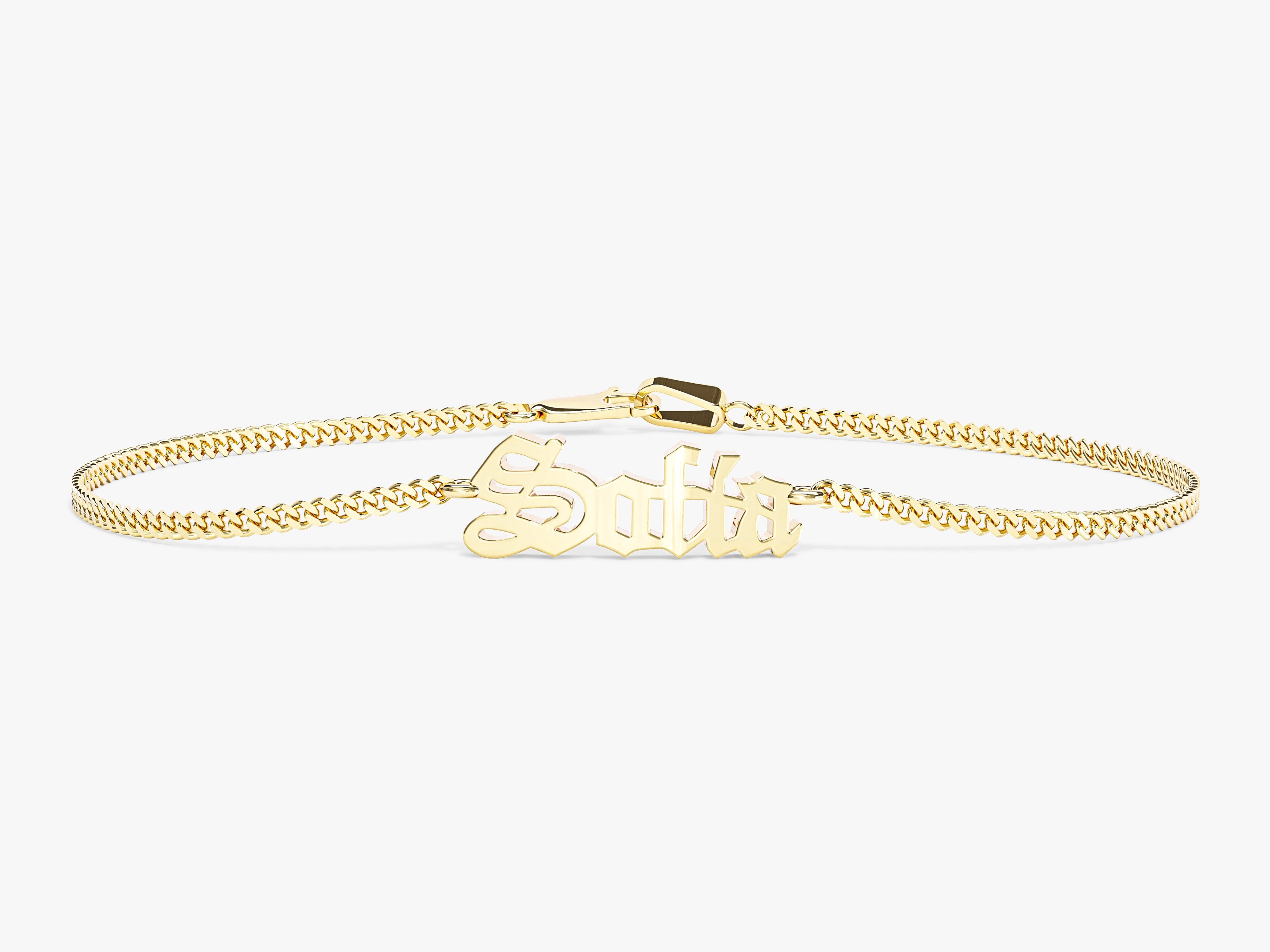 Cuban Chain Name Bracelet