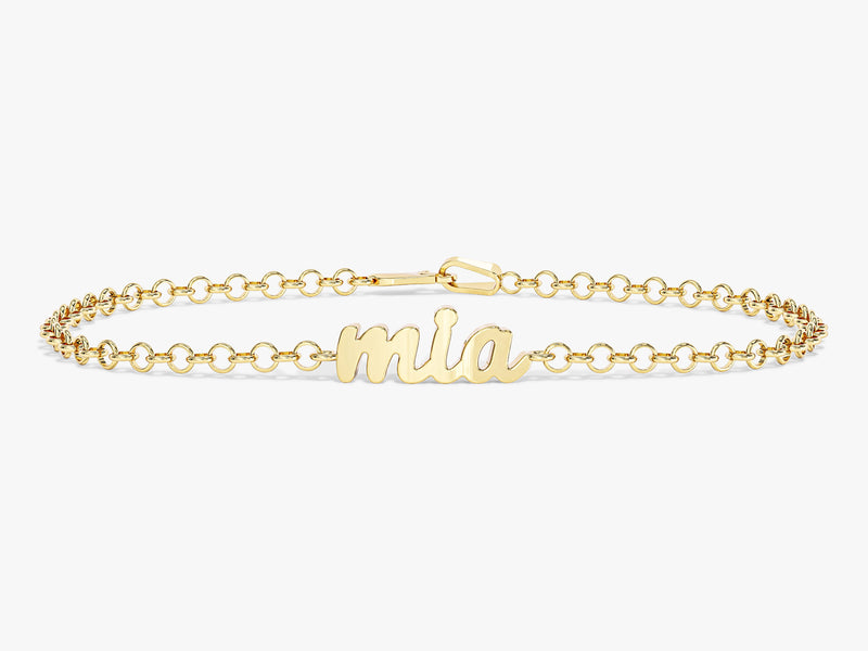 Rolo Chain Name Bracelet