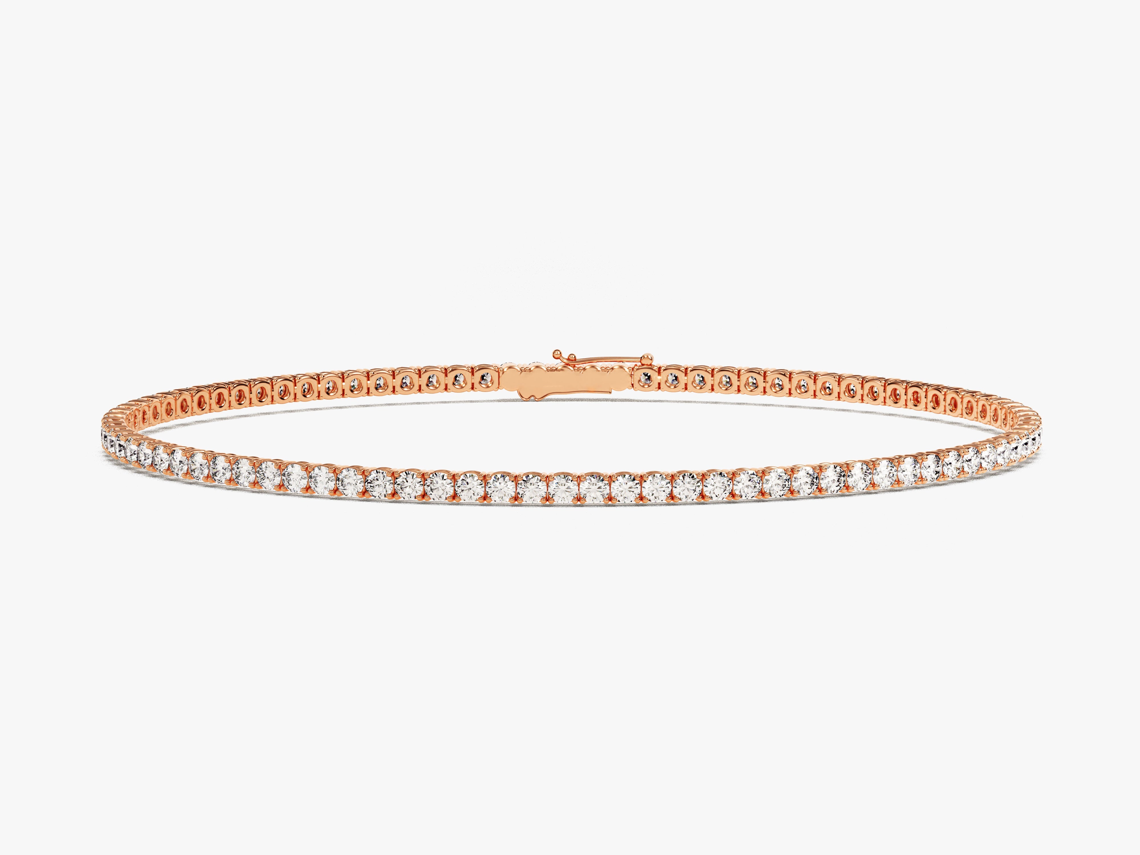 Rose gold diamond tennis bracelet fine jewelry