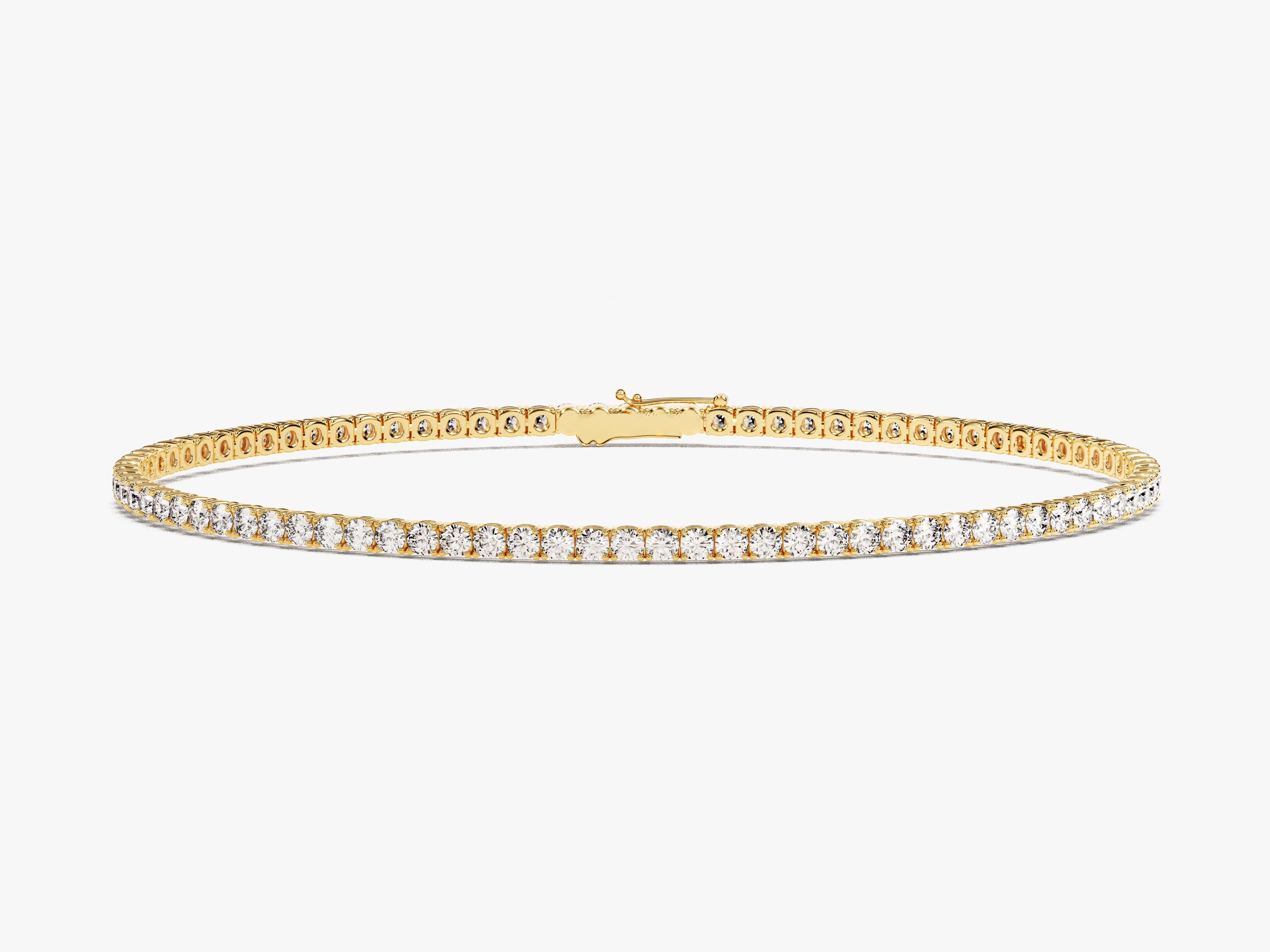 Gold diamond tennis bracelet for jewelry firm