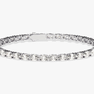 Oval Cut Lab Diamond Tennis Bracelet