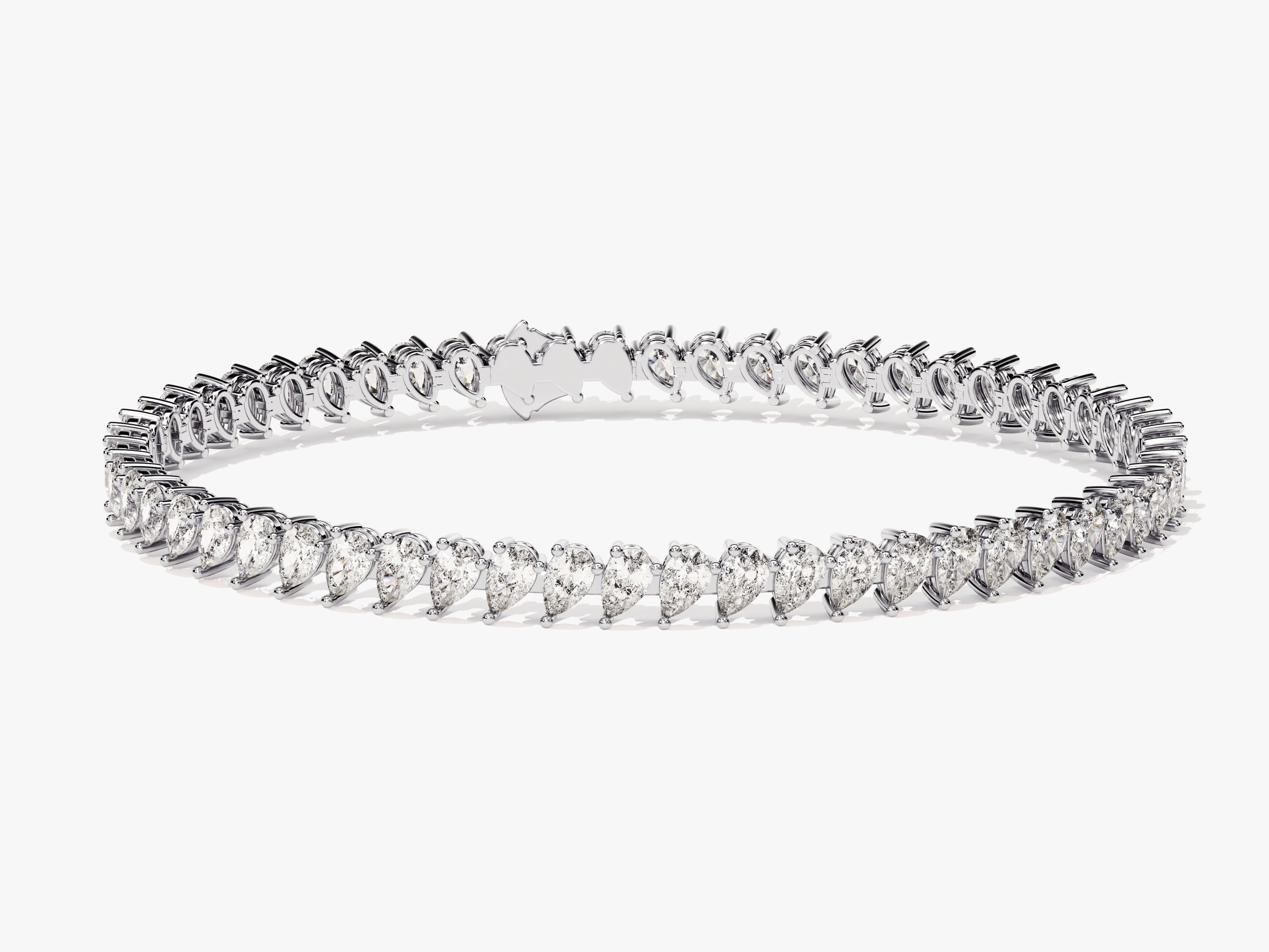 Pear Cut Lab Diamond Tennis Bracelet