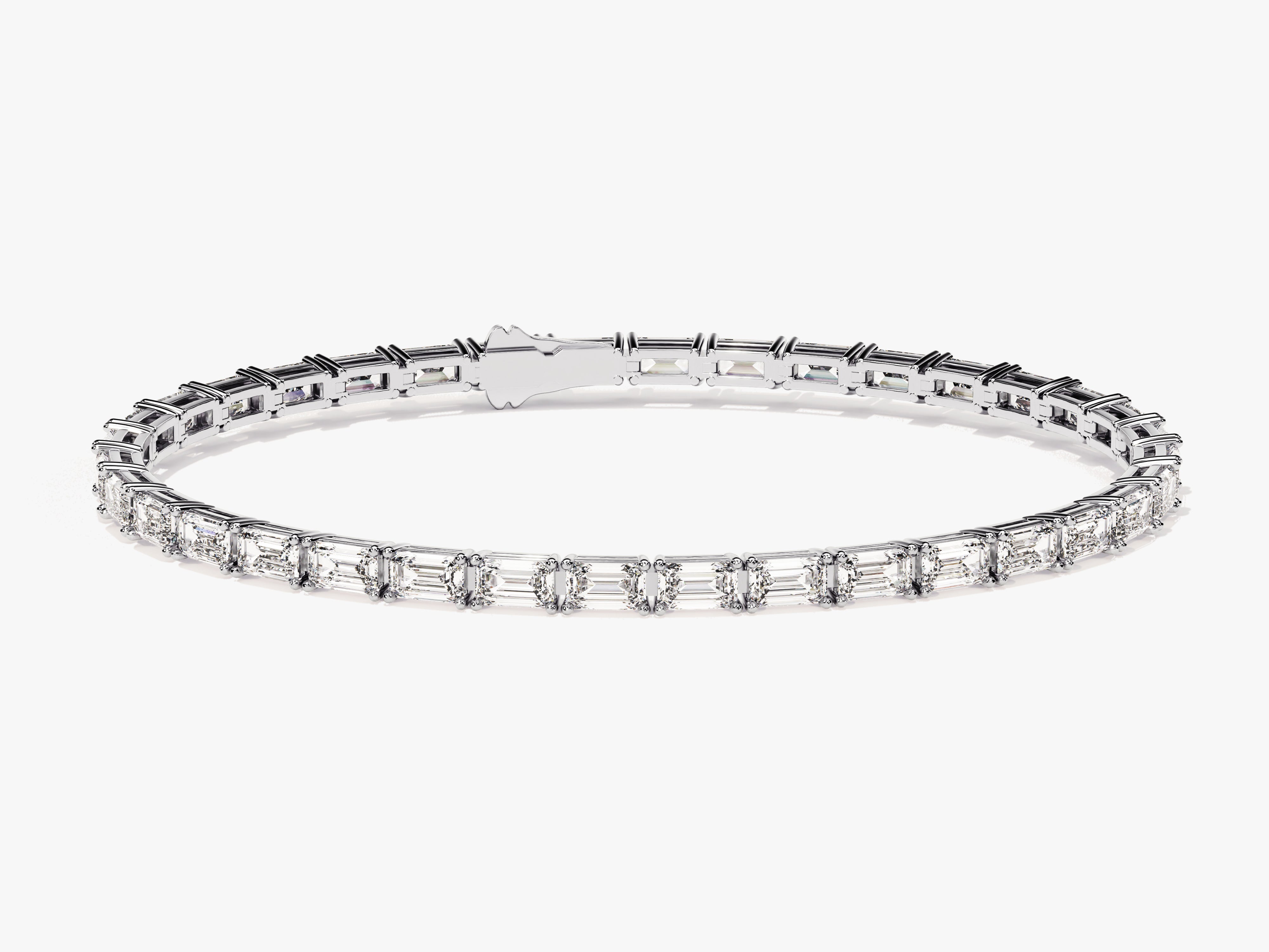 Emerald cut diamond tennis bracelet fine jewelry