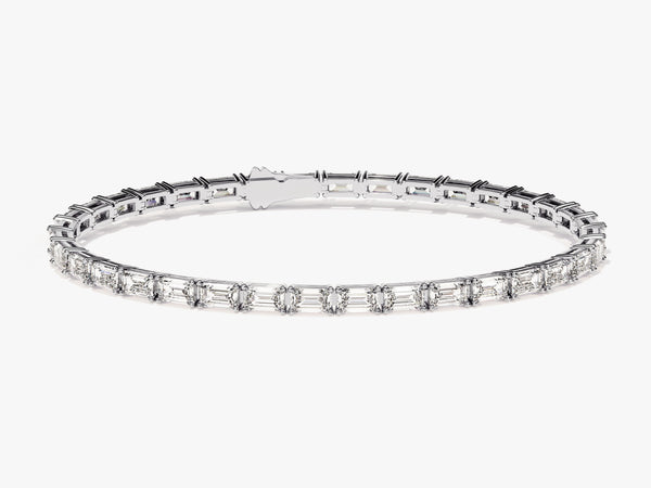 Emerald Cut Diamond Tennis Bracelet