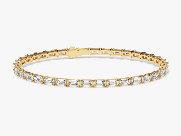 Emerald Cut Lab Diamond Tennis Bracelet