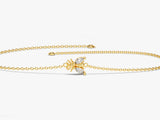 Diamond Bee Bracelet in 14k Gold