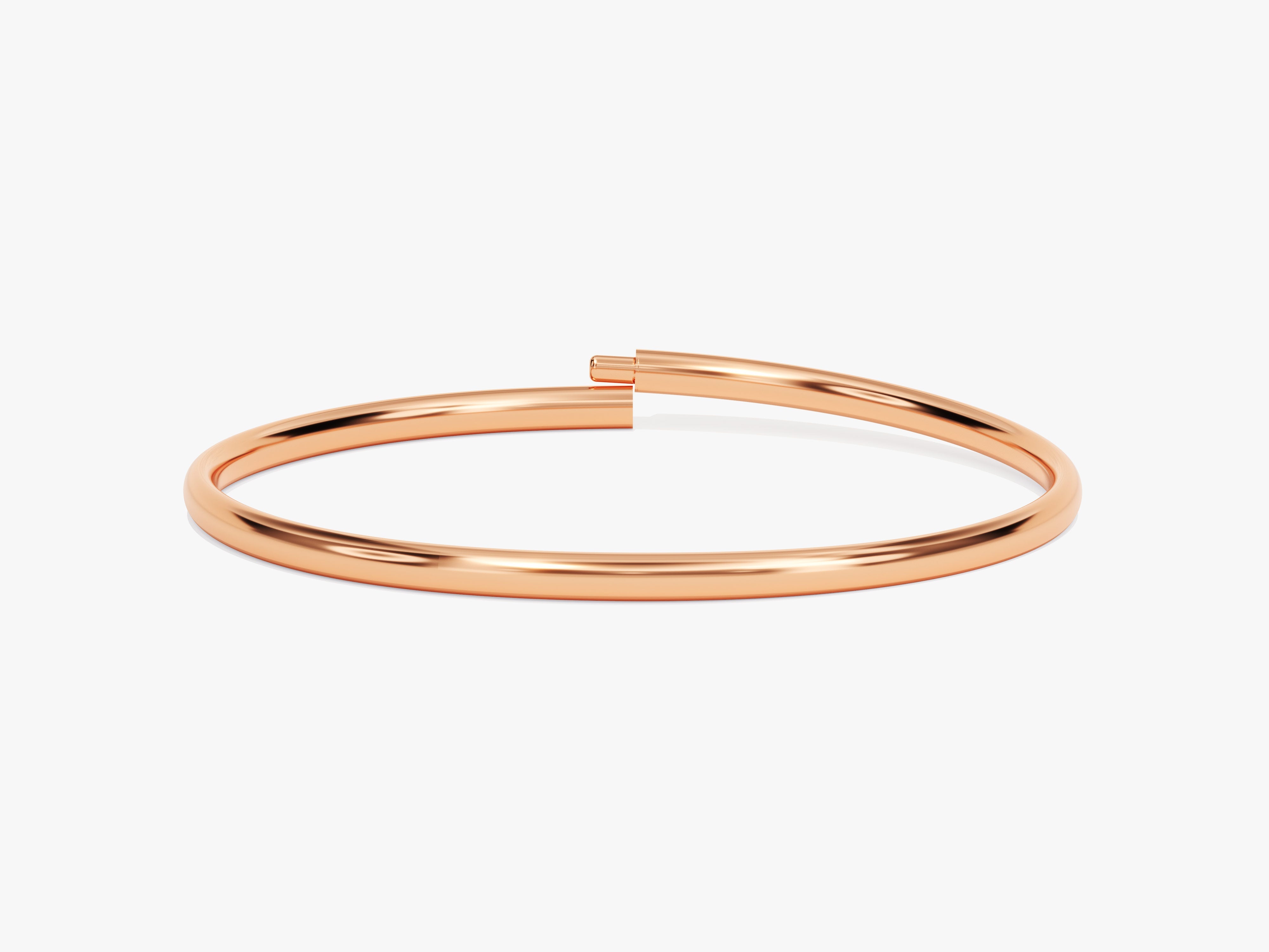 Rose gold minimalist bangle bracelet jewelry