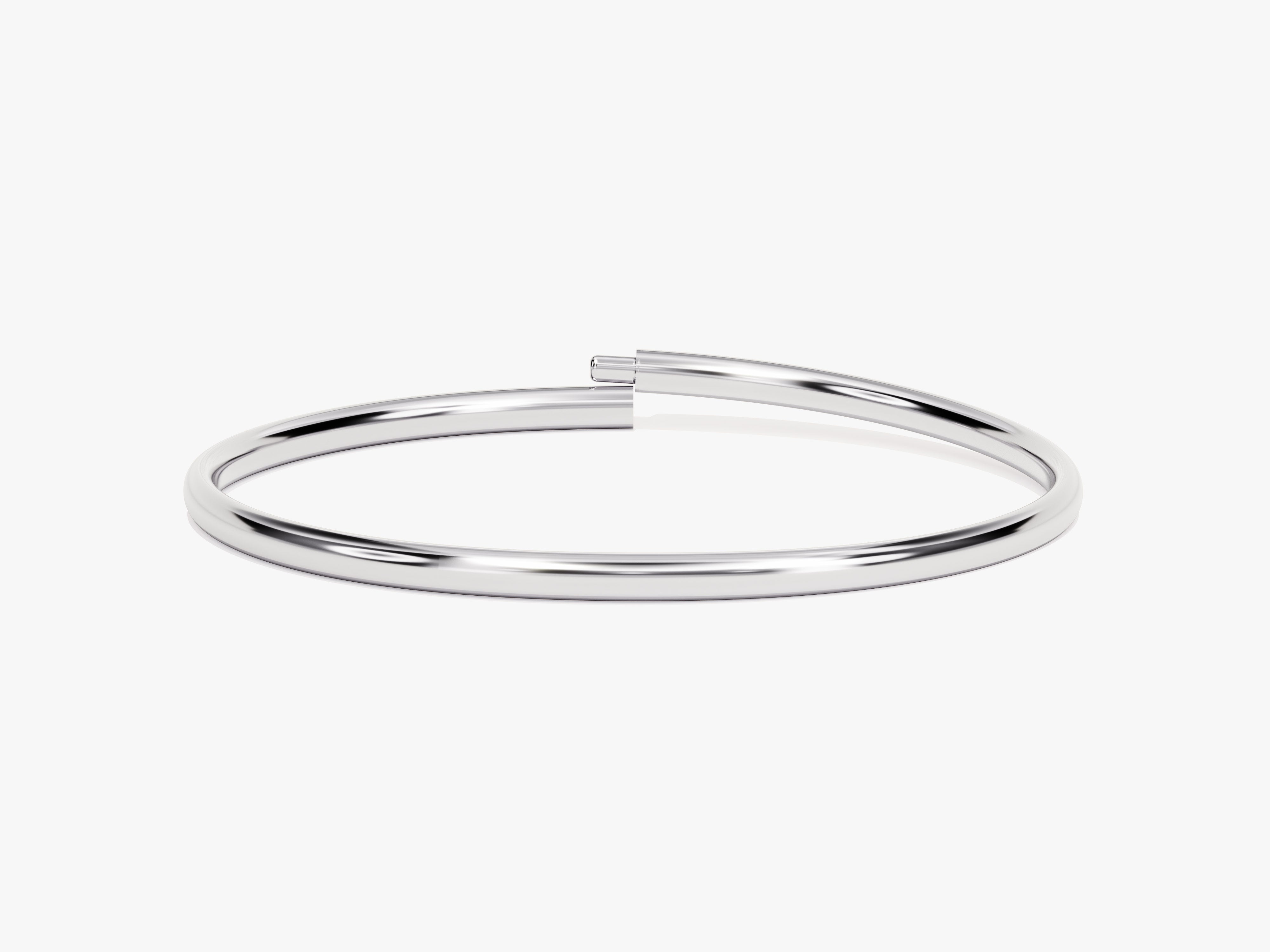 Sleek silver bangle bracelet, elegant jewelry for women