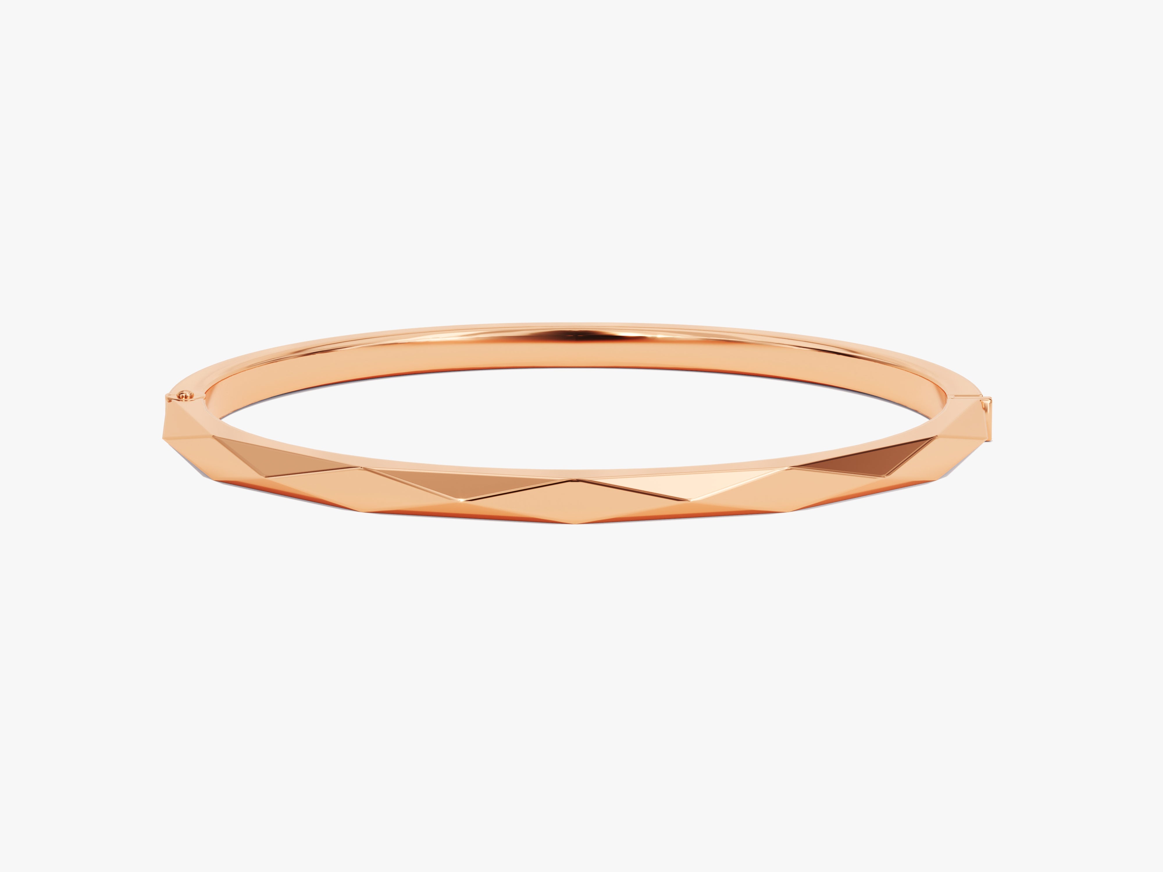 Rose gold geometric bangle bracelet from jewelry collection