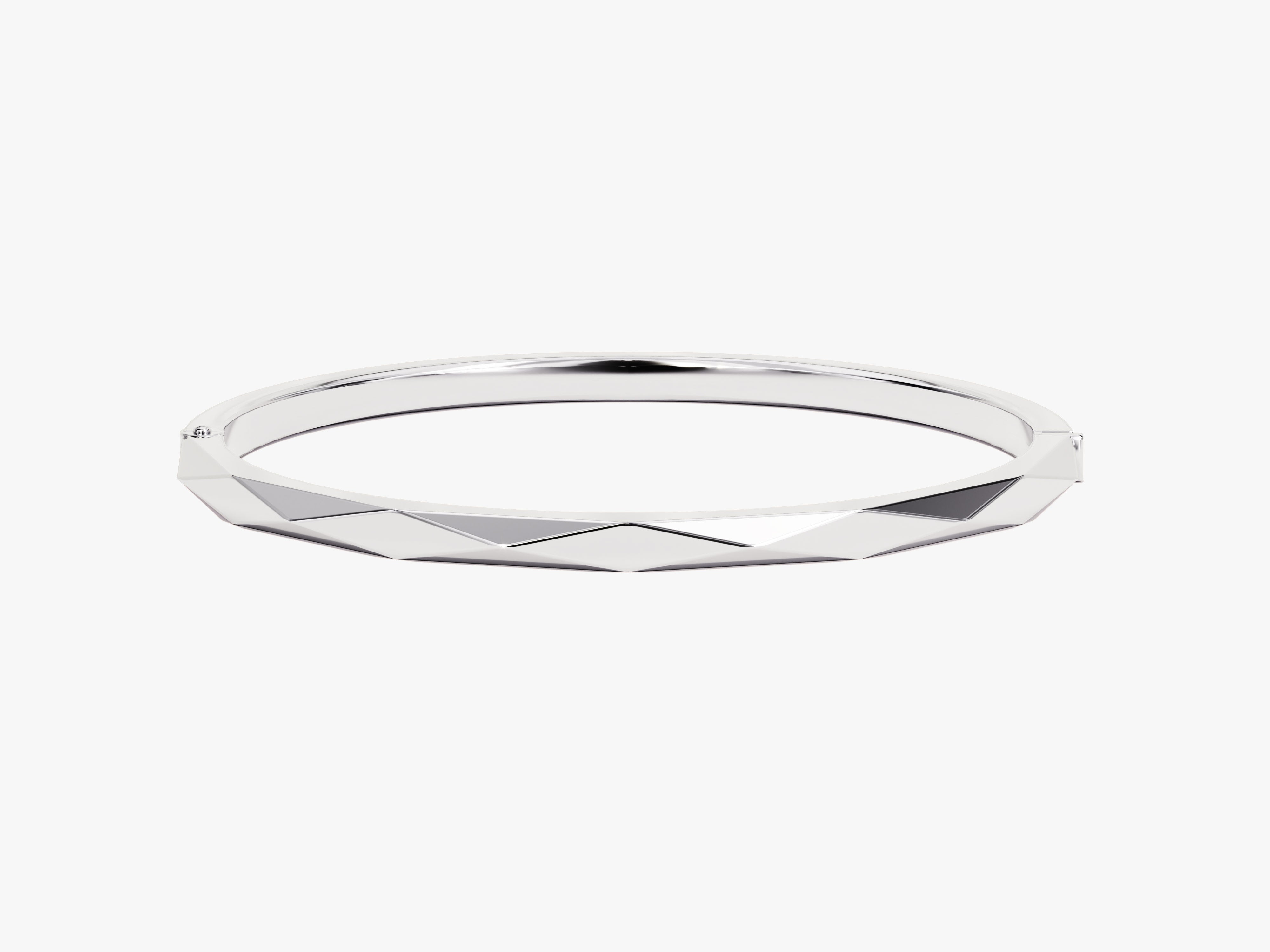 Geometric silver bangle bracelet from jewelry collection