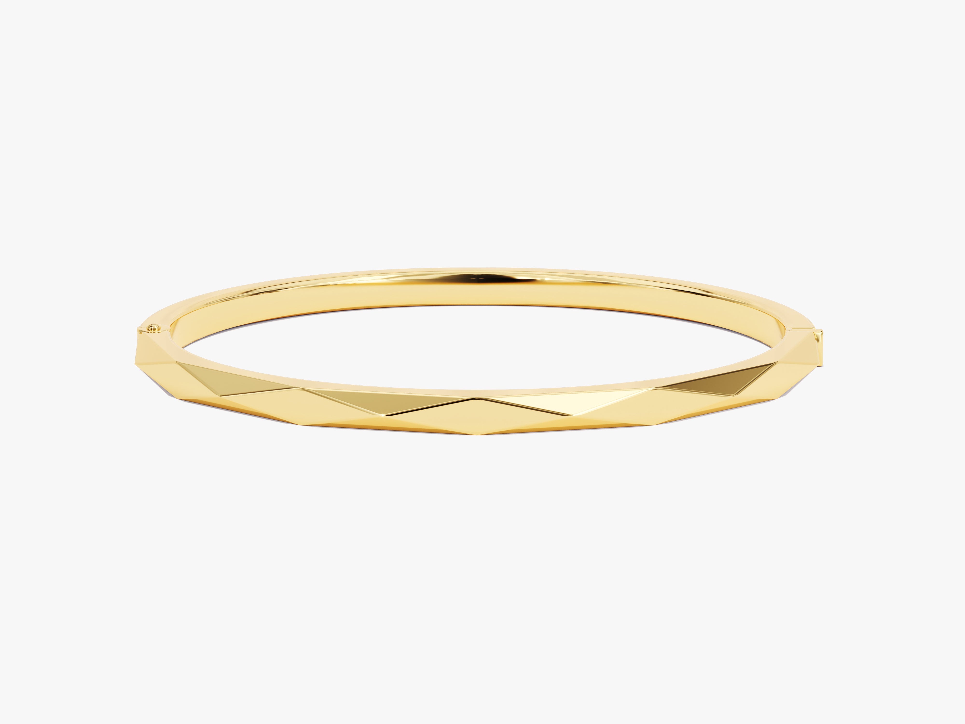 Geometric gold bangle bracelet, fine jewelry, modern design