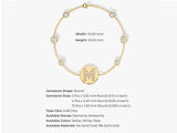 Initial Diamond Station Bracelet in 14k Gold