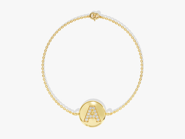 Initial Disc Bracelet