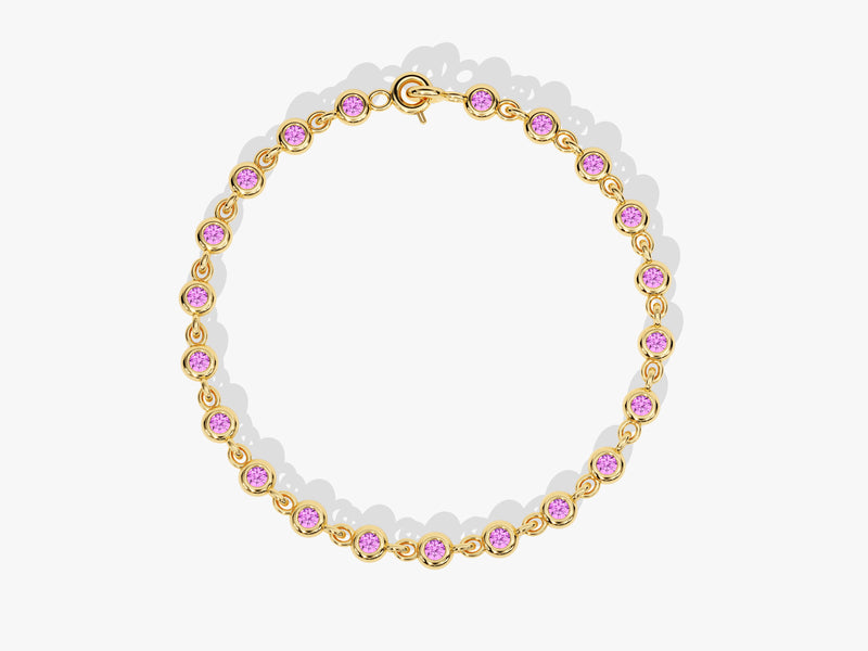 Eternity Birthstone Bracelet in 14k Gold