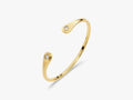 Bezel Diamond Cuff Bracelet in 14k Gold