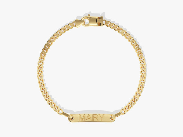 Cuban Chain Tag Name Bracelet