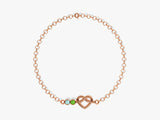 Infinity Heart Birthstone Bracelet