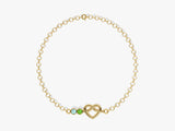 Infinity Heart Birthstone Bracelet