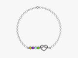 Infinity Heart Birthstone Bracelet