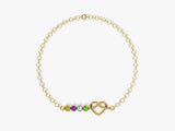 Infinity Heart Birthstone Bracelet