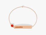 Nameplate Ruby Bracelet in 14K Solid Gold