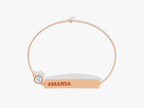 Nameplate Birthstone Bracelet