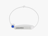 Nameplate Sapphire Bracelet in 14K Solid Gold