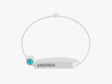 Nameplate Birthstone Bracelet