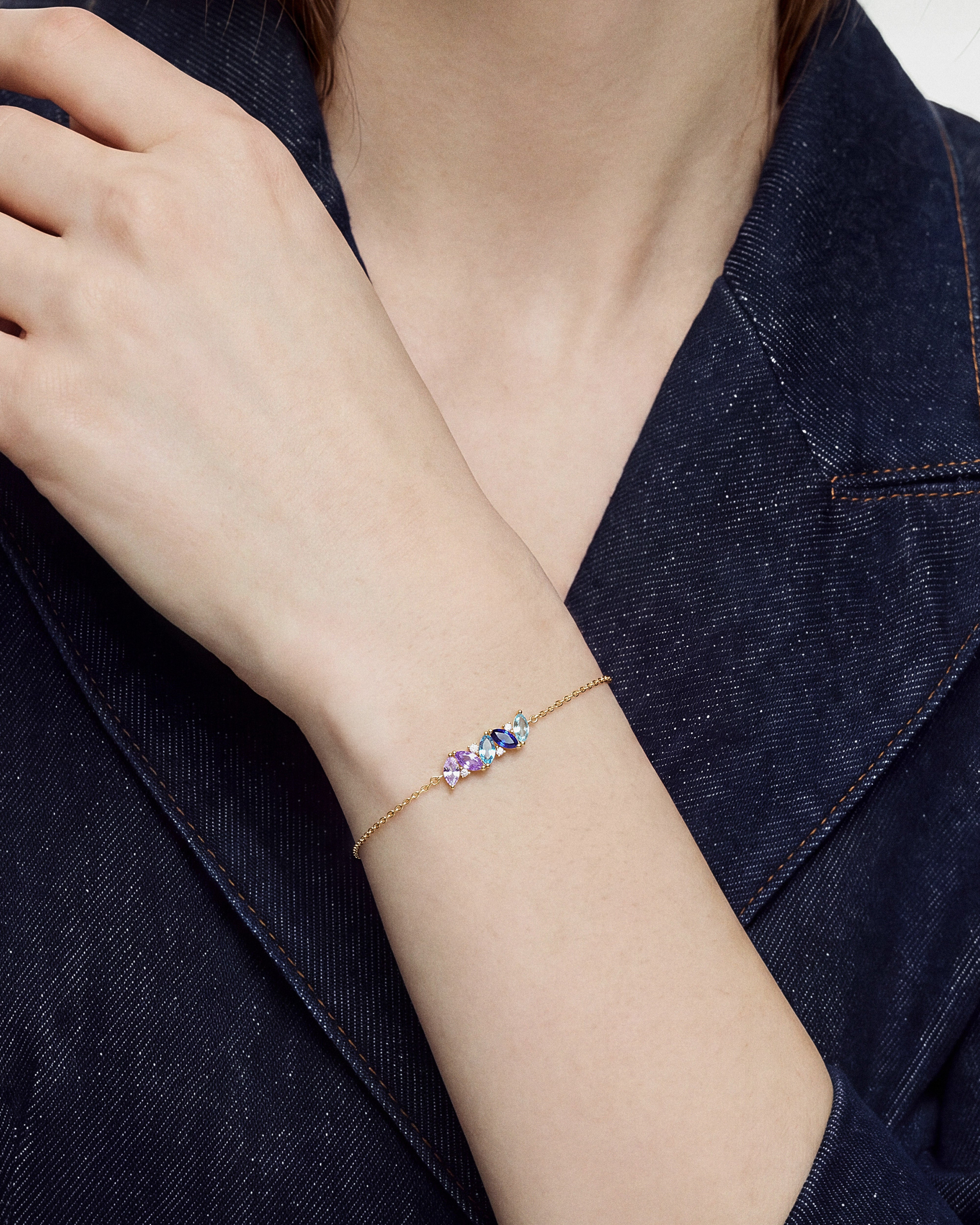 Oval Multi Birthstone Bracelet